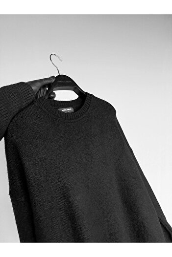 ablukaonline Men's Oversized soft texture pullover black