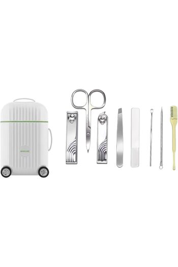 Twisoo Safe Manicure & Pedicure Kit – 8-Piece Nail Clipper Set with Mini 4-Wheel Travel Trolley, P