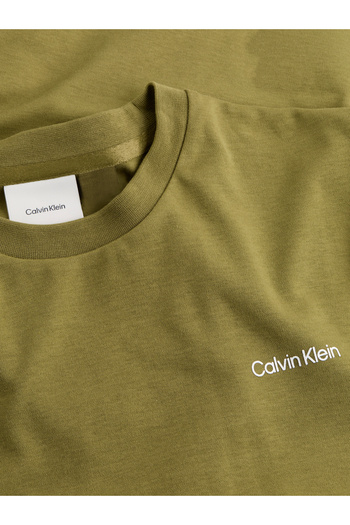 Calvin Klein Men Lizard Micro Logo Cotton Interlock Crew Neck T-Shirt