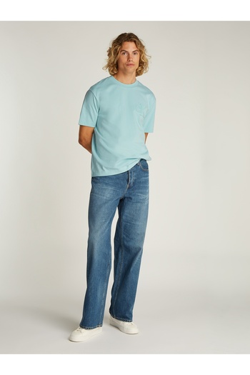 Calvin Klein Men Fresh Mint Applique Crew Neck T-Shirt