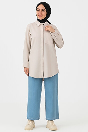 ŞIK VE MUTLU Hijab-Friendly Wide Leg Jeans