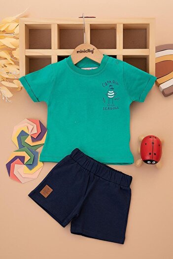 RAPAPA Baby Boy Dar Kalip Bird Printed Shorts Set - 25493 (9-24 Months)