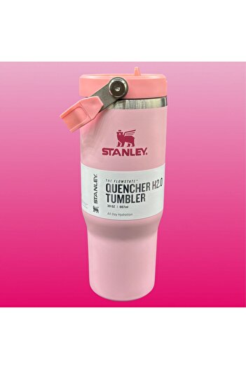 On Styles IceFlow Stainless Steel Tumbler with Straw Pink