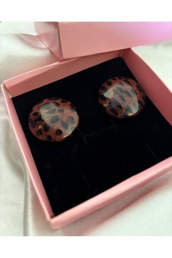 BY BASAK collection Earrings Leopard Print New Season