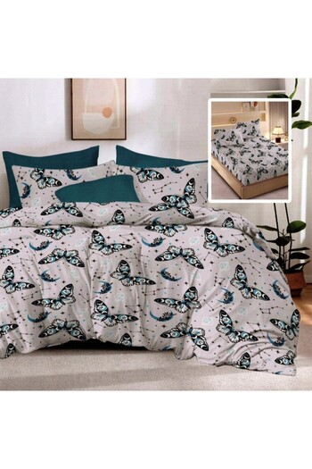 Pucioasa 6-piece bed linen set in finet, butterflies and stars