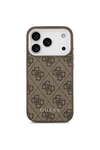 Guess Case for iPhone 17 Pro, Hardcase 4G Classic Logo MagSafe, Brown