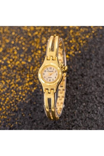 OEM Elegant Women's Watch Plated with 14K Gold – Fine Bracelet with Heart, Luxurious and Feminine Desi