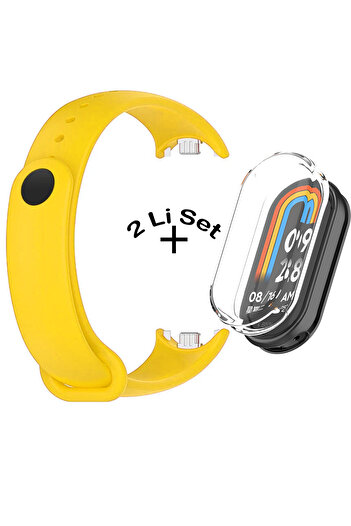 Nezih Case Xiaomi Mi Band 8 / Mi Band 9 Compatible Classic Cord Silicone + Case Protector