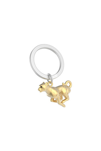 Metalmorphose Metal keychain, leopard pattern,