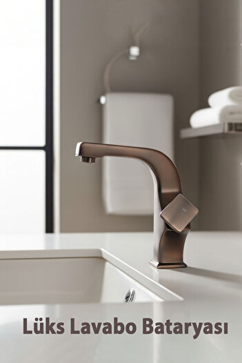 Badem10 Bronze Sink Faucet Aesthetic Design, Long-Lasting Elegant Durable Rustproof Metal Bathroom Faucet