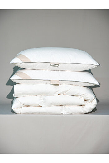 NHR HOME 100% Goose down Filling, 30% Goose Down, Heat Balancing, Double Size, Pillow / Quilt Set
