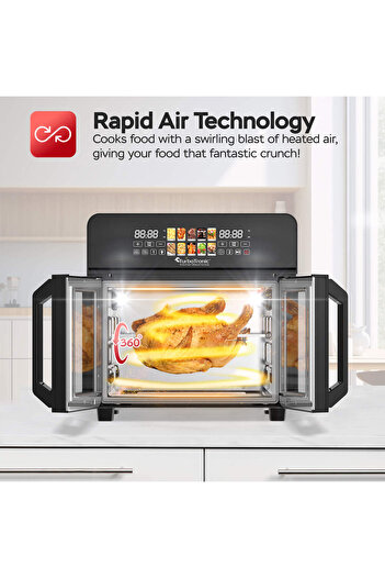 TurboTronic Professional 2in1 hot air fryer TT-AFO240, rotisserie, 2600W, 23 l
