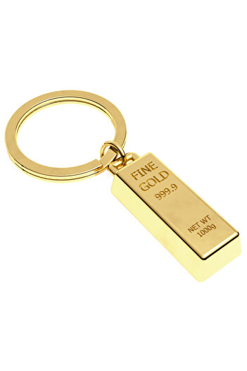 Metalmorphose Metal keychain, gold ingot model,
