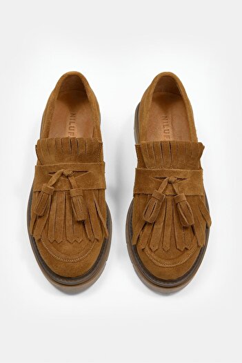 NILUFARR Jeremy Taba Suede Genuine Leather Women's Loafer