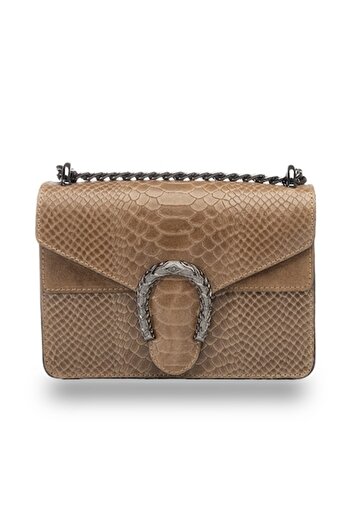 Toro Nero - Women's leather bag, Dalia small, brown
