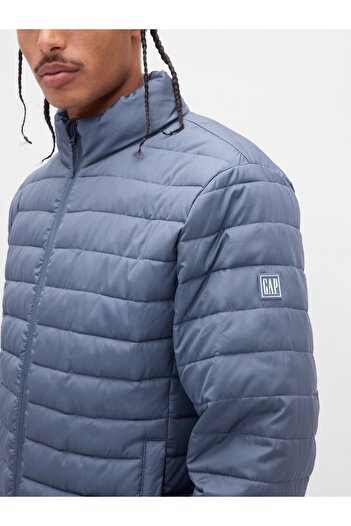 GAP Erkek Mavi 100% Geri Dönüştürülmüş Relaxed ColdControl Şişme Mont