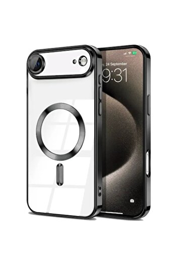 OEM Magnetic Protective Case for iPhone 17 Air, Transparent Silicone with Black Edges, Compatible