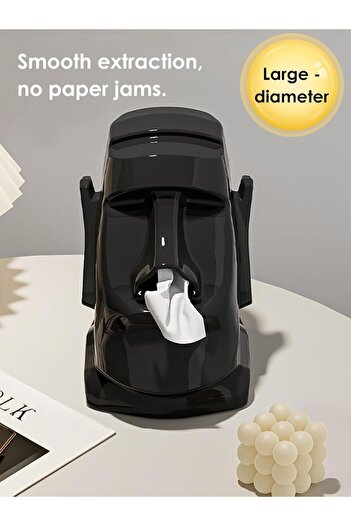 Twisoo Twsioo Modern Plastic Tissue Box – Decorative Stone-Style Paper Towel Holder with Top Storage for