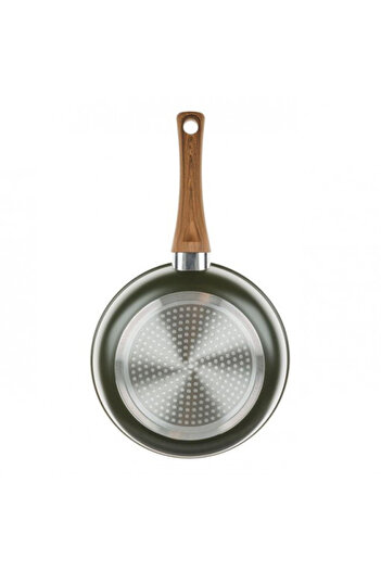 OEM Aluminum pan with non-stick surface, soft handle, diameter 24 cm, induction base, green Olive