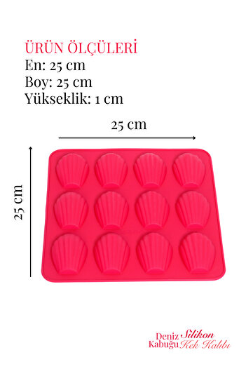 grimorlife Silicone 12-Piece Seashell Cake and Chocolate Mold Baking Mold Non-Stick