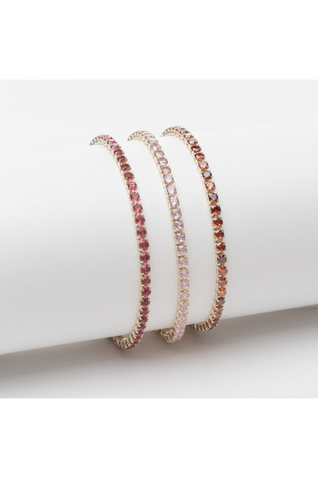 ElectraStore Set of 3 Tennis Bracelets Red