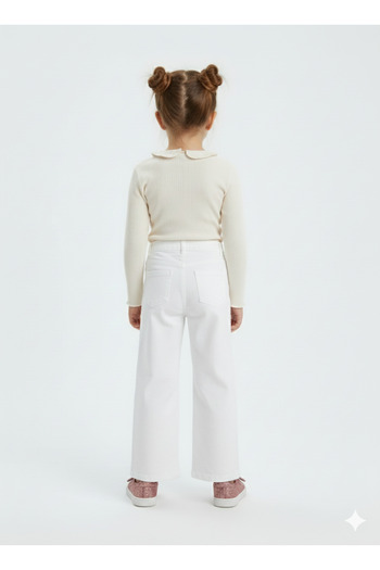 rois Baby Wide Cut White Pants