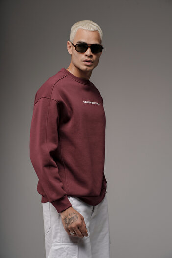 Butik Trend Biz Front Printed Oversize Fit Men's Sweatshirt