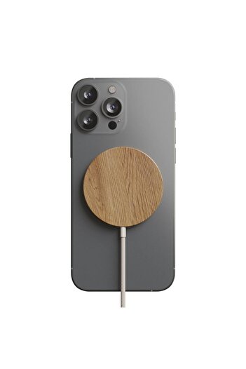 Woodcesories Woodcessories MagPad Wireless Charger, Oak/Fabric