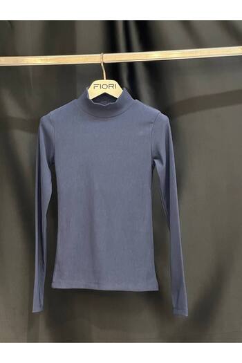 FioriModa Half High Neck Ottoman Fabric Blouse