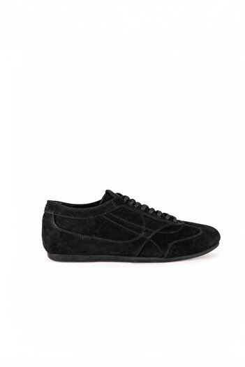 GIESTO Partial Leather Black Shoes