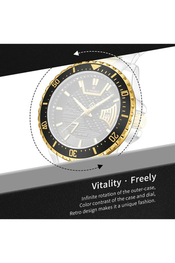 Naviforce Men's Watch Steel Quartz Date Display
