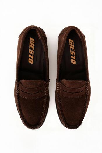 GIESTO Suede Brown Loafer