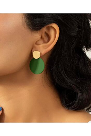 Generic Elegant Women's Earring Set – 5 Designs in Gold and Green, Light and Luxurious for Occasions and G