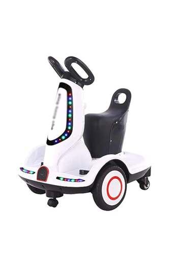 Generic Multifunctional Electric Scooter for Kids, Four-Wheeled Electric Scooter with Dual Motor, Music and