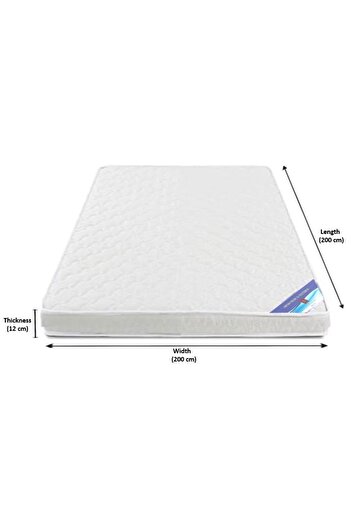 AWF AL WADI FURNITURE Sleep EZ King Size Ortho Medical Mattress With Reversible use option, White - 200X200x12cm