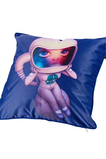 Complicat Rau Children's decorative pillow, Astronaut Girl, polyester, printed by direct sublimation, 43x43