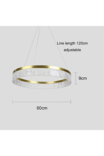 HAMER Modern oil chandelier, 60 cm diameter, 3 lights, 30 watts