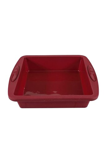 Generic BERGNER BAKE A WISH SILICONE CAKE MOULD 25.5X24X5.3 CM, RED COLOR