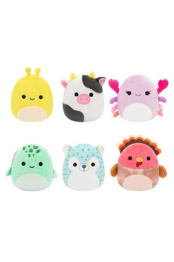 Squishmallows Micromallows Original Micromallows 6-Pack – Danny,Dane,Malcom,Lena,Leonard,Noah.