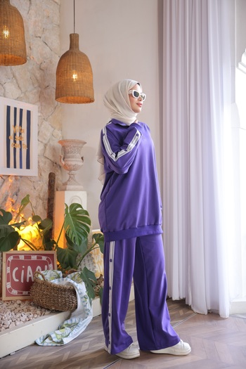 Wovi Women's Bottom and Top Tracksuit Set & Hijab Bottom - Top Set