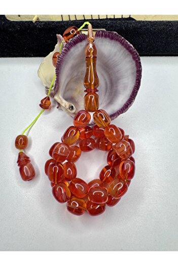 İskenderun Tesbihcilik Master Zayed's Skillfully Crafted Yemeni Zar Color Moire Crimped Amber Prayer Beads
