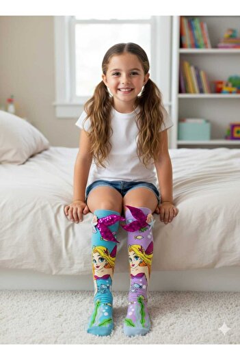 Store Mermaid Patterned Girls' Socks