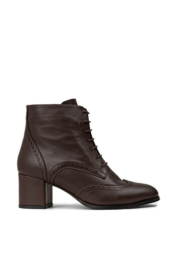 Deery Women's Genuine Leather Brown Boots