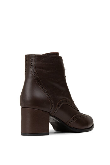 Deery Women's Genuine Leather Brown Boots
