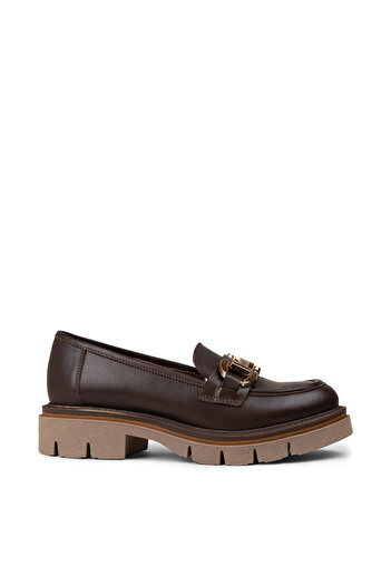 Deery Women's Brown Genuine Leather Loafer Shoes