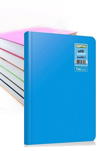 Gıpta Pastel 20x28 400 coli - Caiet albastru cu 4 compartimente cu copertă rigidă (3485)