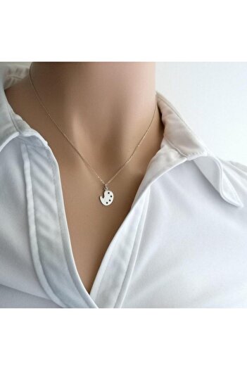 Nida Jewelry 925 Ayar Gümüş Minimal Palet Kolye
