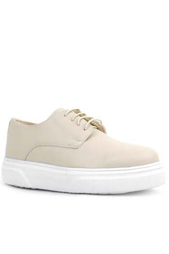Rakerplus Παιδικά κλασικά παπούτσια Derby Cream με ψηλή σόλα