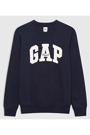 GAP Αυθεντικό ανδρικό φούτερ Arch Crew Logo 852079 ΣΚΟΥΡΟ ΜΠΛΕ