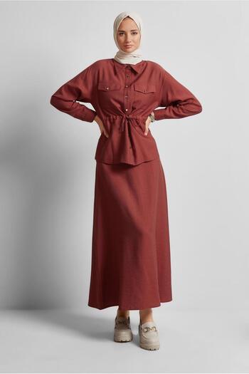 Alvina Waist Tightened Skirt Suit 45752